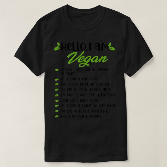 Camiseta I Am Vegan a Sarcastic Veganism or Vegetarian Hell (Frente do Design)