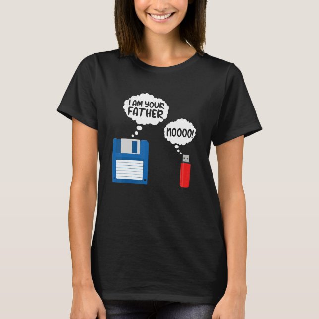 Camiseta I Am Your Father Fun USB Floppy Disk IT Computer G (Frente)