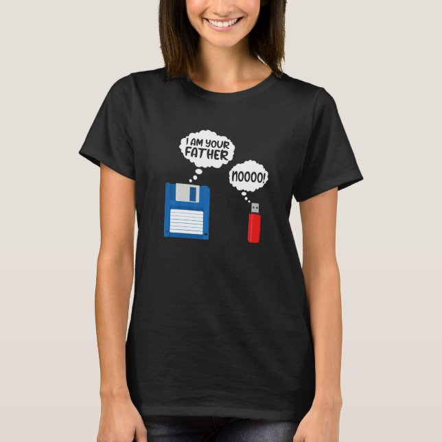 Camiseta I Am Your Father Fun USB Floppy Disk IT Computer G (Frente)