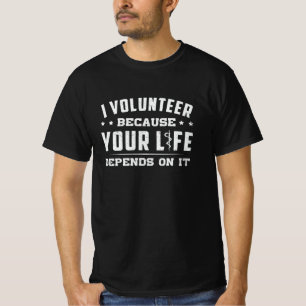 Camiseta I Ambulância paramédica voluntária EMS EMT Engraça