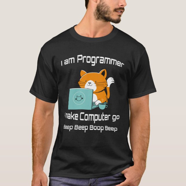 Camiseta I are Programmer  Cat Gamer PC Video Games (Frente)