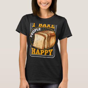 Camiseta I Assar Pessoas Happy Backprint Bread Baking