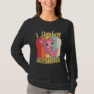 Camiseta I Axolotl Perguntas Axolotl Retro Vintage Crianças