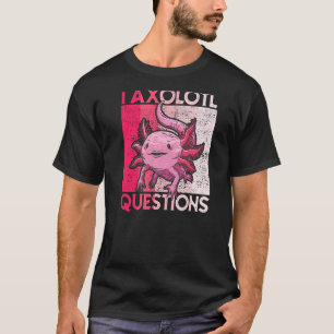 Camiseta I Axolotl Perguntas Crianças Adultos Jovens Retro