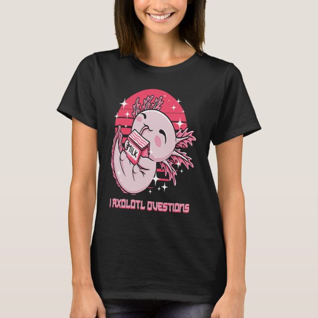 Camiseta I Axolotl Perguntas Salamander Memórias Anfíbios T (Frente)