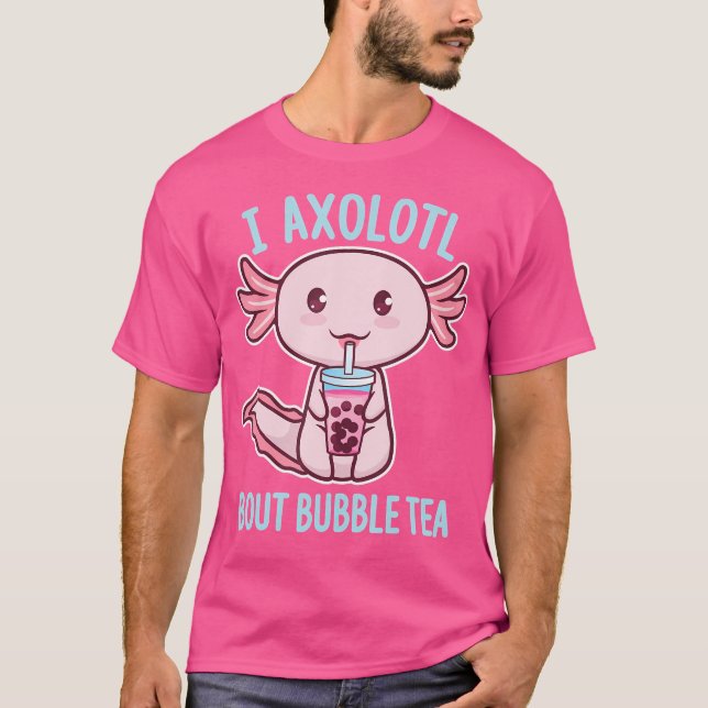Camiseta I Axolotl Perguntas Sobre Bolha Chá Funny Kawaii S (Frente)
