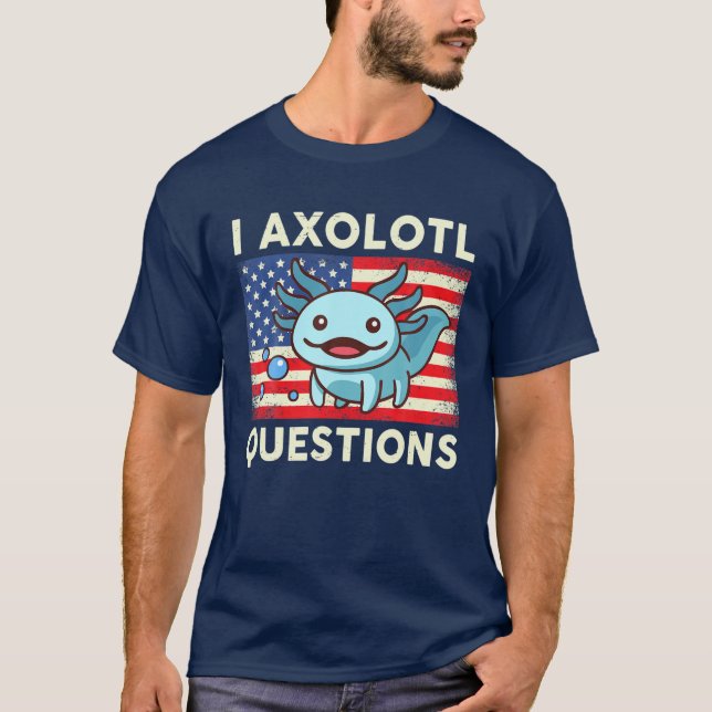 Camiseta I Axolotl questiona crianças Salamander American A (Frente)