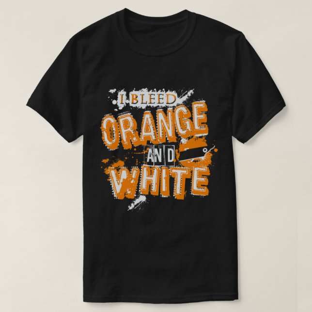 Camiseta I Bleed Orange and White Tennessee   (Frente do Design)