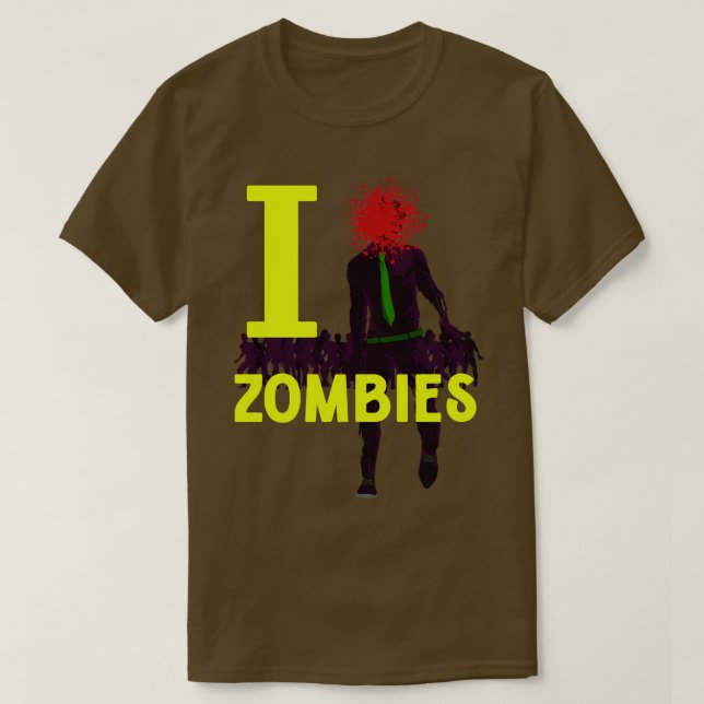 Camiseta I Cabeça de Zombies (Frente do Design)
