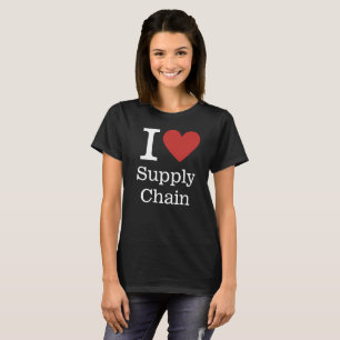 Camiseta I ❤️ Cadeia de Abastecimento para Funcionários CLI
