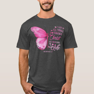 Camiseta I Can Do All Things Through Christ Butterfly Breas