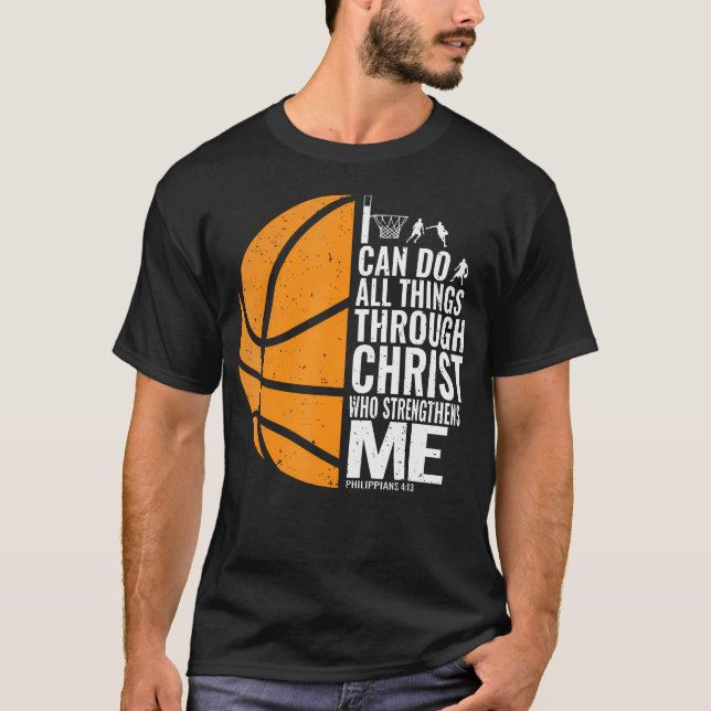 Camiseta I Can Do All Things Through Christ Christian Baske (Frente)