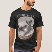 I Can See Your Soul Funny Russian Blue Cat Design
