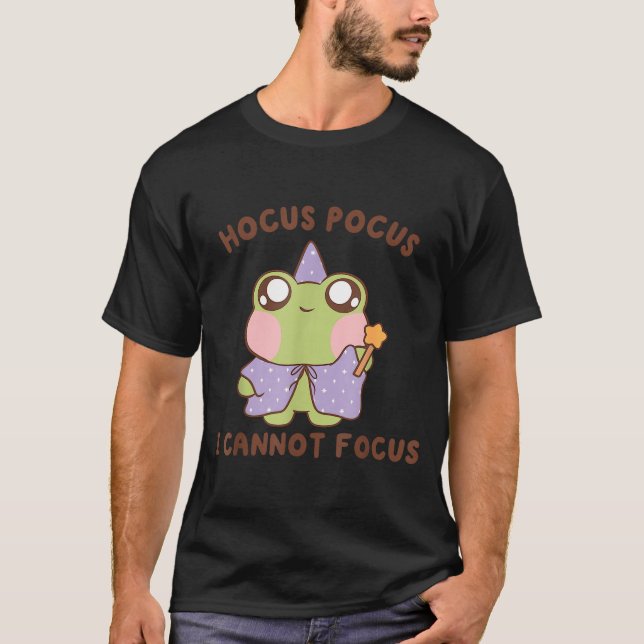 Camiseta I Cannot Focus Funny Adhd Sitive Frog  (Frente)