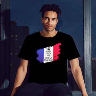 Camiseta I Can't Keep Calm! I Support France black T-Shirt