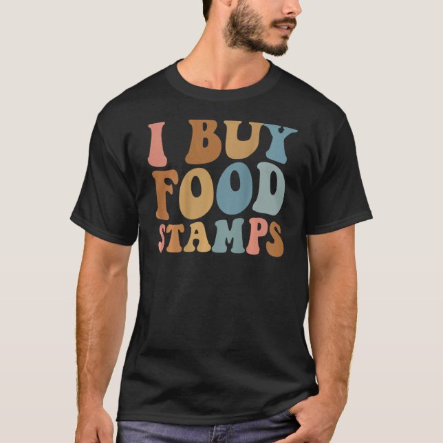 Camiseta I Carimbos de Comida Comprar 3 (Frente)