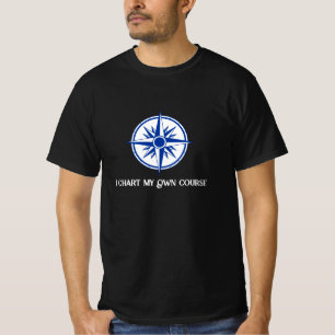 Camiseta "I Chart My own Course" - Compass Black