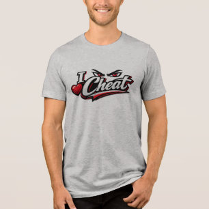 Camiseta I Cheat Tipografia Negrito