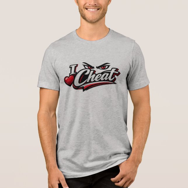 Camiseta I Cheat Tipografia Negrito (Frente)