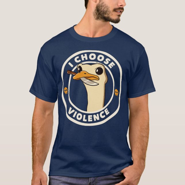 Camiseta I Choose Violence Funny Emu by Tobe Fonseca (Frente)
