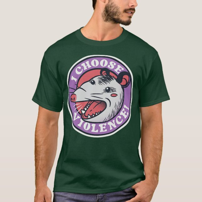 Camiseta I Choose Violence Skunk Opossum by Tobe Fonseca (Frente)
