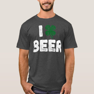 Camiseta I Clover Beer Dia de São Patrício Engraçado Iri