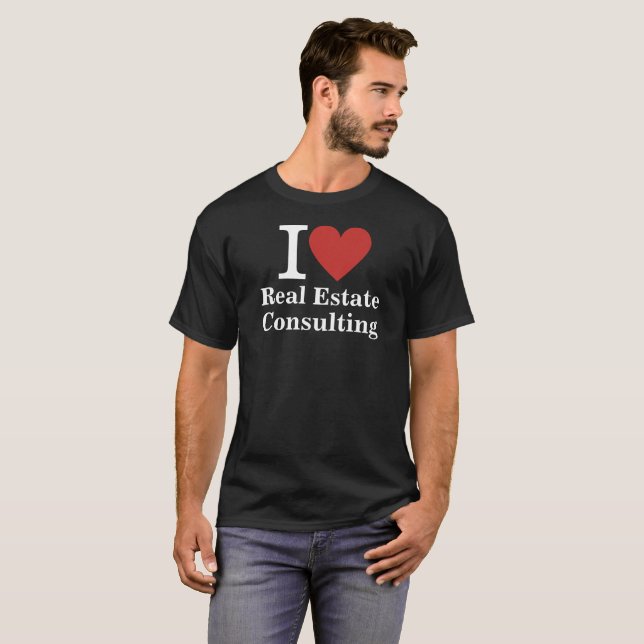 Camiseta I ❤️ consultoria imobiliária para funcionários PER (Frente Completa)