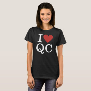 Camiseta I ❤️ Controle de Qualidade de QC para Funcionários