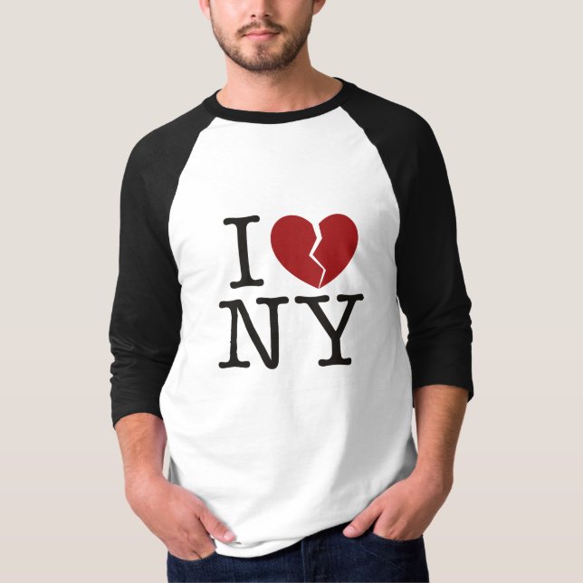 Camiseta I [coração partido] NY (Frente)