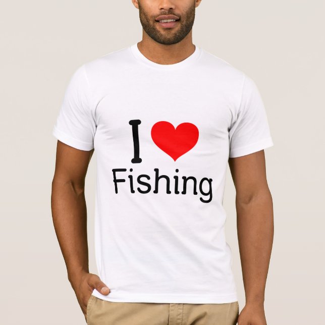 Camiseta I (coração) Pesca (Frente)