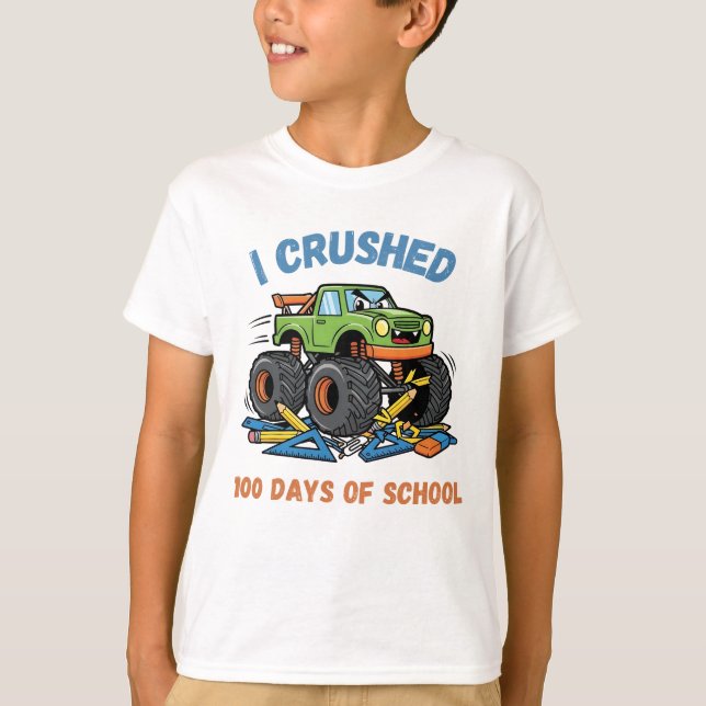 Camiseta I Crushed 100 Days of School (Frente)