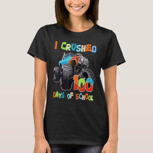 Camiseta I Crushed 100 Days Of School Boys Men Monster Truc