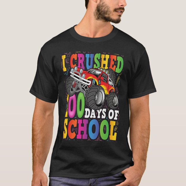 Camiseta I Crushed 100 Days of School  Happy 100th Day of S (Frente)