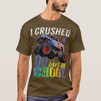 Camiseta I Crushed 100 Days of School Monster Truck Shirt f