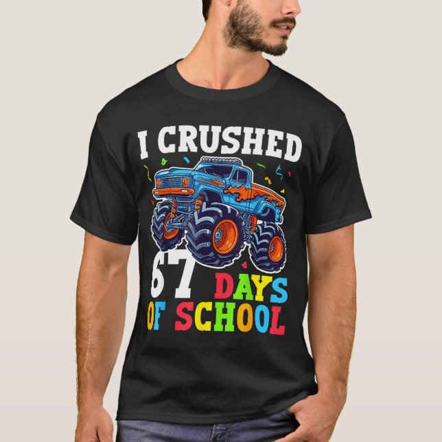 Camiseta I Crushed 67 Days Of School 67th Day Of School Boy (Frente)
