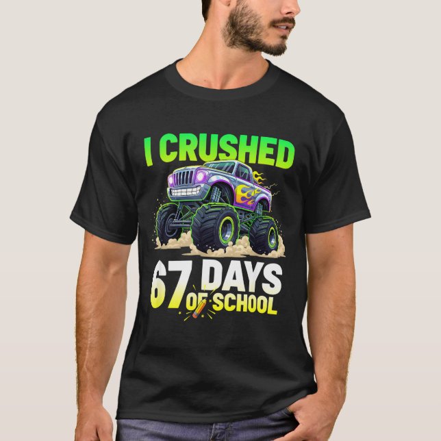 Camiseta I Crushed 67 Days Of School 6 7 Meme Funny Six Sev (Frente)