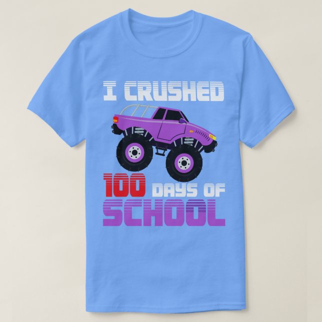 Camiseta I Cruzou 100 dias de crianças da escola (Frente do Design)