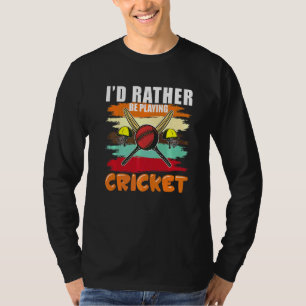 Camiseta I D Preferencialmente Jogando Cricket Team Player