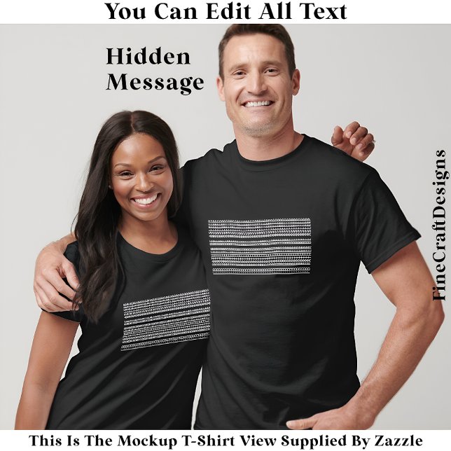 Camiseta I’d Rather Be Asleep Hidden Message 086W Funny  (Criador carregado)