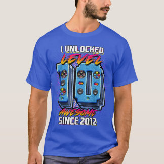 Camiseta I Desbloqueado Jogo de Vídeo de Nível 10 Incrível