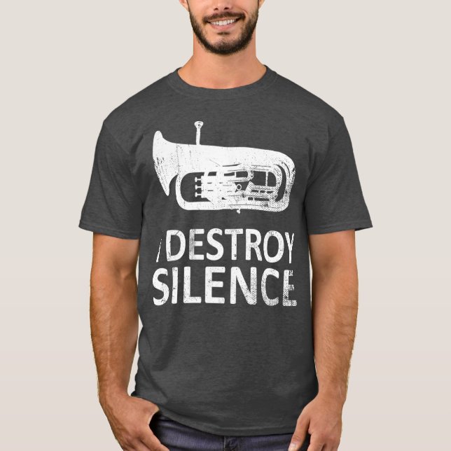 Camiseta I Destroy Silence  Funny Euphonium Players (Frente)