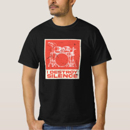 Camiseta I Destroy Silence - Retro Drummer