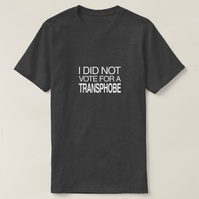 Camiseta I Did Not Vote for a Transphobe (Frente do Design)