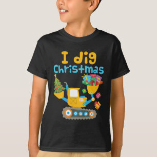 Camiseta I Dig Christmas Excavator Xmas