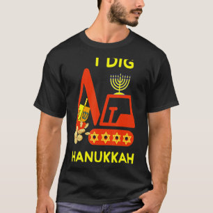 Camiseta I Dig Hanukkah Crane Construção Kids Chanukah Pa