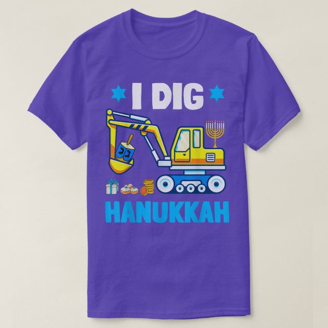 Camiseta I Dig Hanukkah Excavator Construção Toddler Hanu (Frente do Design)