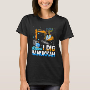Camiseta I Dig Hanukkah Excavator Construção Toddler Hanu