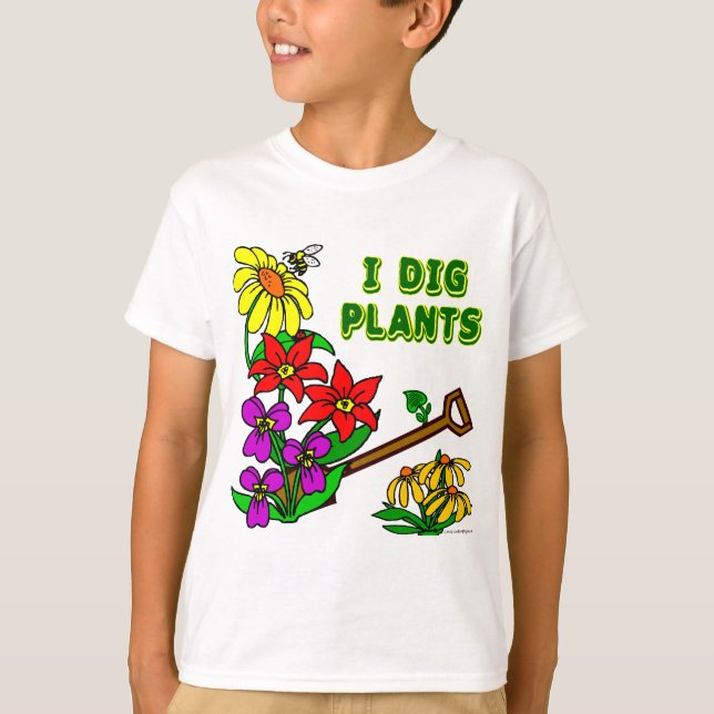 Camiseta I Dig Plantas Gardener Dizendo (Frente)