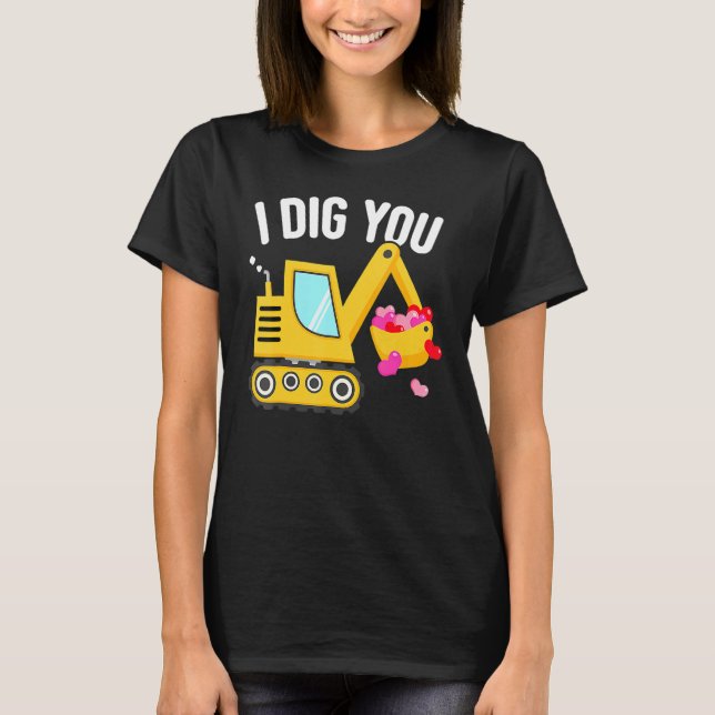 Camiseta I Dig You Happy Valentines Day Love Heart Toddler  (Frente)