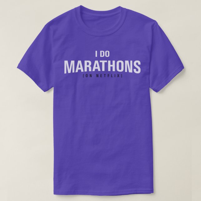Camiseta I DO MARATHONS (Binge Watch) Red (Frente do Design)